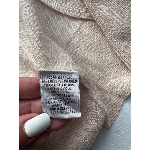 Mossimo Womens Cardigan Open Front 3/4 Sleeve Button Down Tan Beige Small S - Picture 5 of 5